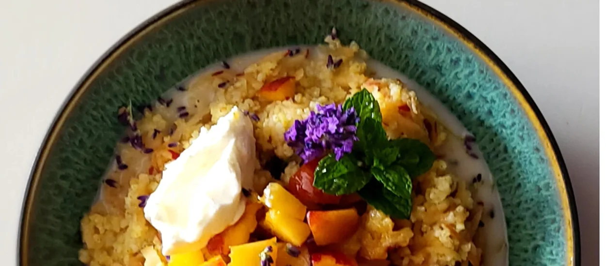 Summer millet porridge with lavender