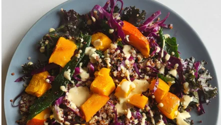 Jesenska topla solata s kvinojo