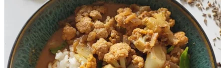 Spiced cauliflower with Garam Masala and coconut milk