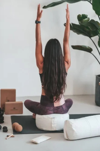 Zafu, organic – meditation cushion – White