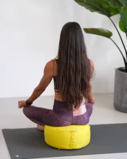 Zafu, organic – meditation cushion – Yellow