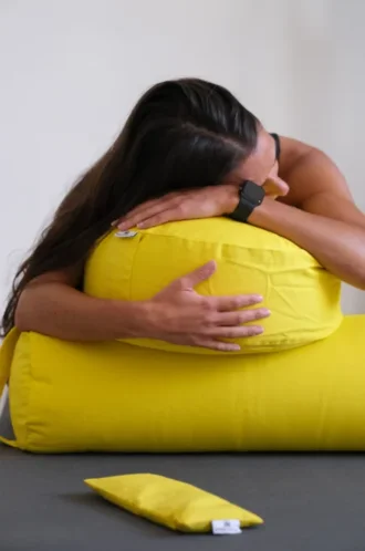 Zafu, organic – meditation cushion – Yellow