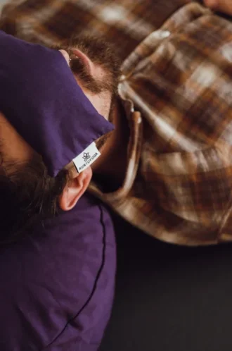 Cuscino per gli occhi in cotone biologico - viola