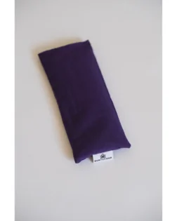 Violettes Baumwolle Augenkissen mit Leinsamen und Lavendel, Hilfe für Entspannung und Schlaf.