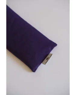 Violettes Baumwolle Augenkissen mit Leinsamen und Lavendel, Hilfe für Entspannung und Schlaf.
