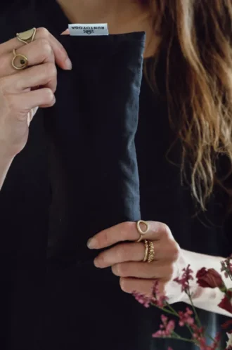  Cuscino per gli occhi in cotone biologico - antracite