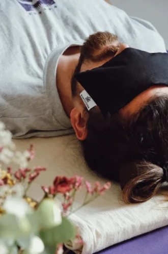  Cuscino per gli occhi in cotone biologico - antracite