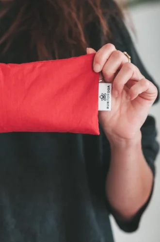 Eye pillow made from organic cotton - Red