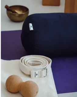 Yoga-Bolster – aus Bio-Baumwolle, mit Baumwolle gefüllt – dunkelblau