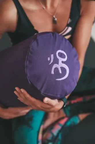 Cuscino per yoga - organico, imbottito con lische di grano saraceno - viola
