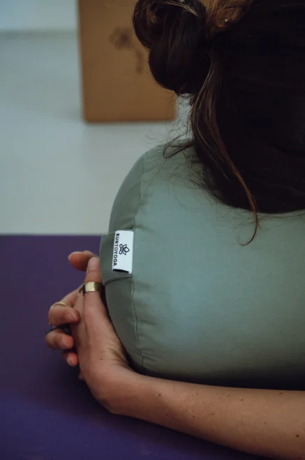 Yoga-Bolster - biologisch, mit Baumwolle gefüllt - grün