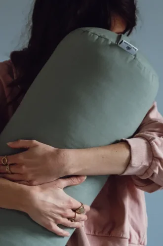 Bolster, organic – filled with cotton – Green