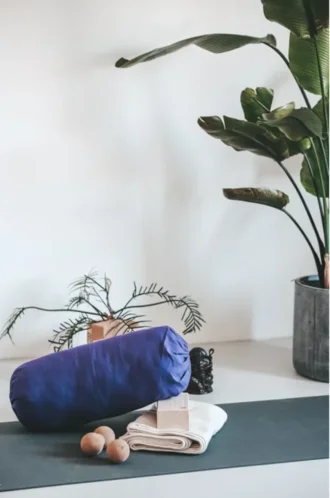 Bolster, organic – filled with cotton – Purple