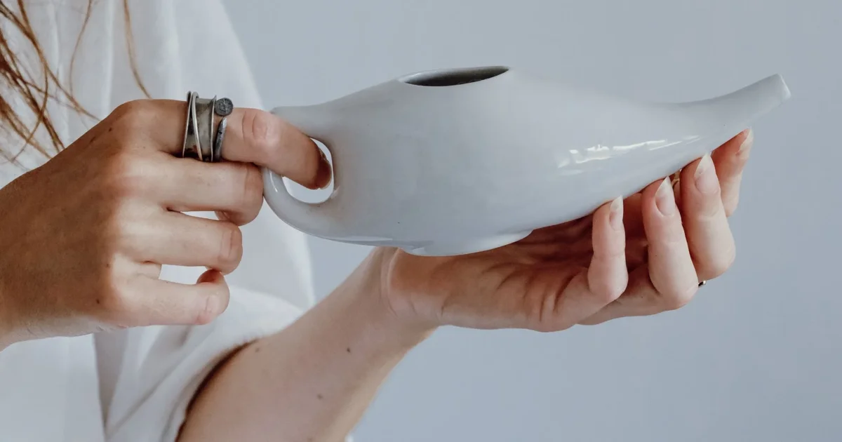 Neti Pot Ceramic Nasal Irrigation | RunToYoga - Run To Yoga