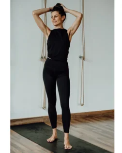 Yuman Franz leggings a vita alta – nere