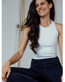 Yuman Franz pajkice z visokim pasom – temno modre