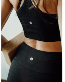 Yuman Nagar nahtlose Leggings - schwarz