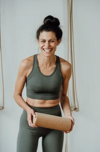 Yuman Balance senza cuciture reggiseno sportivo - oliva