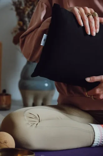 Jastuk za pranajamu od organskog pamuka – antracit