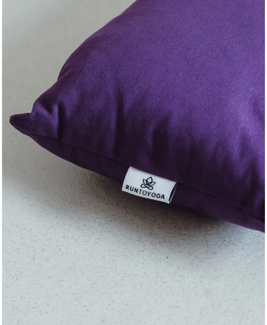 Cuscino per pranayama in cotone organico – viola