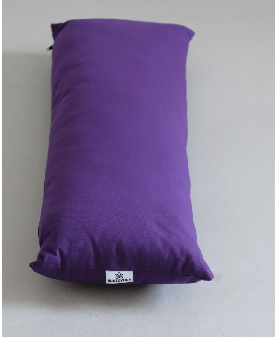 Cuscino per pranayama in cotone organico – viola