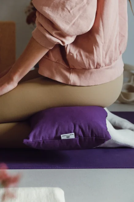 Kissen für Pranayama aus Bio-Baumwolle – lila