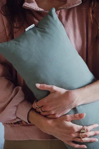 Kissen für Pranayama aus Bio-Baumwolle - grün