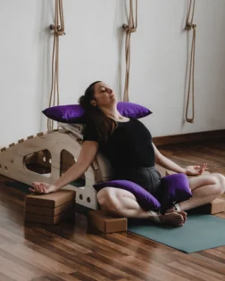 Yoga Sandsack, 5 kg, gefüllt, Violett