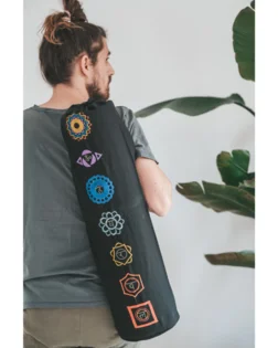 Yoga mat bag – The seven chakras Black