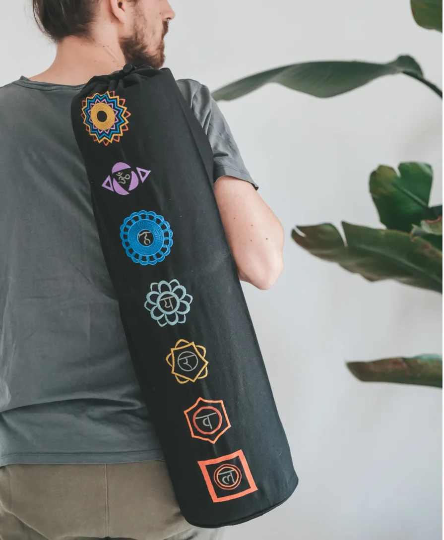Yoga mat bag The seven chakras Black Run To Yoga
