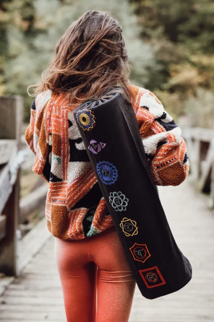 Torba za joga blazino – The seven chakras Black