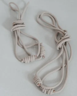 Set of Iyengar yoga wall ropes including long and short pairs for a complete rope wall setup.